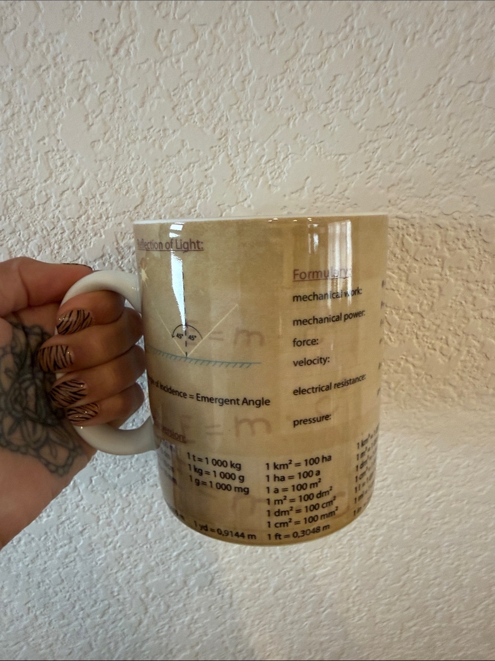 Beige Scientific Formula Ceramic Coffee Mug